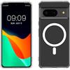 kwmobile Custodia Trasparente con Cerchio Magnetico Integrato Compatibile con Google Pixel 8 - Cover Ricarica Wireless Antiurto Bordi Rinforzati TPU