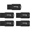 Gigastone Chiavetta USB 16 GB Set da 5, V70 USB 2.0 Memorizzazione dei dati Serie, design portachiavi, compatibile con interfaccia USB 2.0