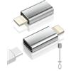 Zestiq Adattatore da USB C, 2 pezzi Adattatore da USB-C per iPhone 14/13/12/11/iPad/Air/Mini/Airpods, non per cuffie/audio/OTG