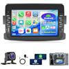 Motorsi Carplay Autoradio per Spring Dacia Logon Duster Captur Sandero Symbol Lodgy LadaXray, 2GB+64GB Bluetooth Car Stereo Schermo Android Auto GPS WiFi FM/RDS Radio SWC Mirror Link Canbus Telecamera