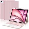 FOGARI Cover con Tastiera per iPad Air 13 M4 2026/M3 2025/M2 2024, Italiano Keyboard Retroilluminata Bluetooth Staccabile con Touchpad Intelligente con iPad Air 13'' M3 2025/Air 13'' M2 2024, Oro Rosa