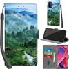 PHINIENLAND Cover per Oppo A54 / A74 5G PU Pelle Custodia Flip Foresta