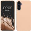 kwmobile Custodia Compatibile con Samsung Galaxy A25 Cover - Back Case Morbida - Protezione in Silicone TPU Effetto Metallizzato oro metallizzato