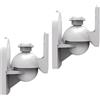 RICOO Supporti Universali per Casse LH028-W Altoparlanti da Parete Supporti a muro per casse acustiche Supporti per altoparlanti Orientabile e Inclinabile 50x87x64mm Set di 2, Bianco