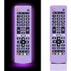 GOUYESHO Custodia protettiva in silicone per telecomando LG TV Glow in The Dark, cover remota per telecomando LG Smart TV AKB75095307 AKB75375604 AKB74915305 (viola luminoso) - 【 confezione da 2 pezzi)