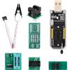 APKLVSR S018 SOP8 Test Clip per programmatore EEPR0M, CH341A + clip SOIC8 + adattatore da 1,8 V + programmatore USB BIOS V1.8, SOIC8 adattatore per EEPROM 25CXX / 24CXX per programmatore Eeprom