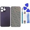 Dakexiong 14 PRO Max - Vetro Posteriore di Ricambio per iPhone 14 PRO Max da 6,7 Pollici, con Kit di Attrezzi di Riparazione e Adesivo preinstallato, Viola Scuro