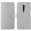 Cresee Cover Oppo Reno2 / Reno 2, Custodia Flip Case Folio Pelle [3 Slot Carte] [Chiusura Magnetica] [Funzione Stand] Portafoglio Cover per Oppo Reno2 (Grigio)