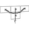 Pholiten Supporto per 4 Monitor, Schermi fino a 32 Pollici, VESA 75×75/100×100 mm, Braccio con Molla a Gas, Montaggio a Morsetto e a Foro, Nero