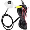 Zerone Telecamera di Retromarcia Mini Universale, CCD Visione Notturna a LED, Grandangolo, Impermeabile IP68, Montaggio a Vite per Auto Furgone, Bianca