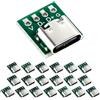 VISSQH 20 x Scheda USB 3.1 Tipo C Femmina, USB-C Reversibile, Facile da Saldare, Per DIY