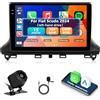 Motorsi 4GB+64GB Carplay Radio per Fiat Scudo 2024, Bluetooth Android Auto Stereo Incell Schermo con GPS WiFi RDS/FM SWC EQ USB Mirror Link Bluetooth 5.0 Canbus Autoradio + Telecamera Posteriore