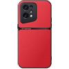 Kepuch Cover per Oppo Find X5 - Custodia Case Piastra Metallica Incorporata Litchi Grano - Rosso