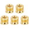 PATIKIL Adattatore a Vite Femmina M5 a Maschio 3/8, 5 Pz Adattatore Filettato per Treppiede Montaggio per Fotocamera Monopiede Video DSLR SLR Supporto Microfono, Oro