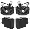 CHLANT 2 Pack Caricatore USB C 45W Alimentatore USB C Presa Caricabatterie Rapido Adattatore Spina Caricatore Type C con Cavo Usb C 2 Metri per Samsung Galaxy S25/S24/S23+/S23 Ultra/Note20/A56/A55/Z Fold 7 6
