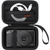 Canboc Custodia da trasporto RICOH GR IV/GR IV HDF/GR IIIx HDF/GR III HDF/GR IIIx/GR III fotocamera digitale compatta premium, tasca mesh adatta a cavo USB, nero (solo custodia)
