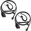 UAYESOK Walkie Talkie - Auricolari radio a forma di G per Midland G7 G7 XTR G9 Pro Plus G5 G6 G8 XT30 XT50 XT60 XT70 ALAN42 ALAN52 M24 M48 con microfono PTT (2 pezzi)