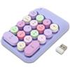 Joyzan Tastiera Numerica Colorata a una Mano, Tastierino Meccanica Ricaricabile Senza Fili Portatile retrò 18 Tasti USB 2.4G Copritastiera Rotonda Estensioni Colorate Tastiere Silenziose