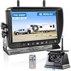 PARKVISION Telecamera di Retromarcia Wireless con Monitor 7 e Registrazione - Batteria 9600mAh, Base Magnetica, Visione Notturna 1080P, per Auto, Camper, Camion