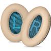 Aurivor Cuscinetti auricolari di ricambio Imbottiture per cuffie Bose QuietComfort QC 35 25 15 2, Cuscino per QC35 QC25 QC15 QC2 SoundLink SoundTrue Around-Ear II AE2 (marrone chiaro)