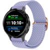 MiKoyi 18 mm Cinturino per Garmin Venu 4 41 mm/Venu 3S/Forerunner 265S/255S/255S Music/Vivoactive 4S, Nylon Sportivo Intrecciato Cinturini di Ricambio per Huawei Watch GT6 41 mm - Hellviolett