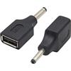 AAOTOKK (2-Pezzi Adattatore di alimentazione DC a USB USB 2.0 Connettore femmina a DC maschio 5V DC per caricabatterie, adatto per tablet,macchine di controllo. (DC 3.0 × 1.1mm)