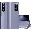 Nshkeji Custodia Smart View per Samsung Galaxy Z Fold 5 5G [Smart View] Cover Galaxy Fold 5 Clear View Flip Pelle in Libro Portafoglio Flip, Carta Fessura, Wallet per Samsung Z Fold 5 Custodie S View