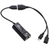 Aeipou Adattatore Ethernet LAN ad alta velocità per Fire TV Stick Lite/4K/4K Max con adattatore USB OTG per una connessione Internet cablata stabile, adattatore di rete Ethernet fino a 100 Mbps (nero)