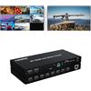 weiyoutong HDMI Matrix 8x2 4K @ 60Hz Multiviewer Switch Splitter 8 Ingressi 2 Uscita output aggiuntivo per l'audio, SPDIF e jack da 3,5mm con telecomando IR