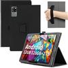 MEMELOKA Custodia per Blackview Tab 60 Wifi/Tab 60 Pro 10.1 Inch, Leggera e Sottile Custodia in Pelle PU con Cinturino da Polso, Morbido Cover con Auto Svegliati/Sonno[Funzione di Supporto], Nero