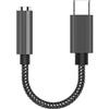 INF Adattatore da USB-C a 3,5 mm per cuffie, adatto per il collegamento alla presa ausiliaria dell'auto o ad un selfie stick, 12,5 cm, 1 adattatore audio (nero)