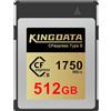 KINGDATA Scheda CFexpress Tipo B 512GB, fino a 1750MB/s in lettura, per video RAW 8K 4K, Adotta PCIe 3.0 NVMe, Scheda di memoria CF compatibile con Fotocamera