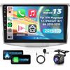 VECHTEL 2G&64G 9 Autoradio per VW Magotan/CC 2010-2014 PASSAT B7/B6 2010-2015 con Carplay Android Auto,touchscreen Bluetooth RDS/FM Radio,Mirror link,Wi-Fi GPS Navi/Telecamera posteriore AHD