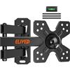 ELIVED Supporto da parete per monitor, orientabile, inclinabile, per la maggior parte degli schermi da 14 - 30 pollici fino a 15 kg, max. VESA 100 x 100 mm, supporto da parete per TV LED, LCD, TV OLED