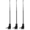 Fohevers 3 antenne telescopiche 4 sezioni AM FM 3,5 mm con connettore jack maschio lungo 24,4 cm per TV, telefono cellulare, ricevitore radio da interno, ricevitore audio, Bluetooth, home