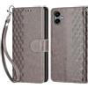 KENHONER Compatibile Cover con Samsung Galaxy A06 5G,Premium Pelle PU Portafoglio Flip Libro Custodia Cover per Samsung A07 4G [Protezione Completa] - Grigio