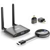 MpioLife HDMI Wireless, 4K/5G Trasmettitore e Ricevitore Wireless HDMI, MpioLife Doppio Schermo HDM1/VGA Cast Video/Audio, 164FT/50M per Laptop/PC/Camera/Cavo Box,HDTV/Proiettore/Monitor, TikTok/YouTube/Netfix
