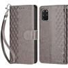 KENHONER Compatibile Cover con Samsung Galaxy S20 Plus,Premium Pelle PU Portafoglio Flip Libro Custodia Cover per Samsung S20 Plus [Protezione Completa] (Grigio)