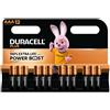 Duracell 12X Duracell AAA Plus Power Boost, durata fino (1 blister da 12 batterie) 12 batterie AAA (MN2400)
