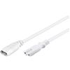 electrosmart - Cavo di alimentazione IEC C7 Figura 8, spina C8 maschio a presa jack C7 femmina, 2 m, colore: Bianco