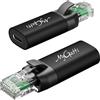 Mygatti Adattatore USB C a Ethernet(Nero,2 Pezzi),da presa di tipo C a spina RJ45,convertitore portatile da 1 Gbit/s da USB C a rete,supporta cavo USB C e USB-A-C,compatibile con MacBook/iPad Pro
