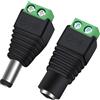 Dolaso 20 connettori da 5,5 mm x 2,5 mm, 12 V CC, maschio femmina, connettore impermeabile con terminale a vite, adattatore per presa di alimentazione a barilotto per telecamere di sicurezza CCTV