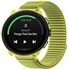 GIOPUEY Cinturini Compatibile con Suunto Run, Nylon Traspirante Sport Loop Cinturino in Morbido Nylon Intrecciato Strap Band - Green