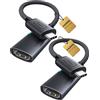 INIU Adattatore da USB C a HDMI 4K@60 Hz, [2Pezzi 0.2 m] USB Type-C a HDMI Compatibile con MacBook Pro, iPad Pro, iPhone 17 16 Pro Max, Pixelbook, Surface Pro, Dell, XPS, Galaxy, e More