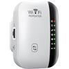 WAVATA Amplificatore WLAN con presa, ripetitore WiFi da 300 Mbit/s, ripetitore WiFi da 2,4 GHz con WPS, amplificatore Internet fino a 3000 m² e 30 dispositivi, incluso cavo di rete (bianco)