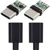 NFHK 2set FAI DA TE OEM 24pin Connettore Spina USB Tipo C Maschio a USB-C Maschio 100W PD USB2.0 Dati con Copertura Alloggiamento