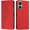 KOUYI Cover per Oppo A58 4G, Custodia Portafoglio,Cover Libro,Pelle Flip/Folio Case con [Funzione di Supporto] [3-Scheda Slot] [Magnetica] Antiurto (Rosso)