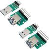 PENGLIN 4 pezzi USB 3.0 maschio e femmina a DIP Convertitore Board con 9 pin e 10 pin 2,54 mm Pitch Adapter per alimentazione USB fai da te