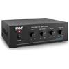 Pyle Amplificatore Karaoke Bluetooth Wireless da 500 Watt, Amplificatore Audio Stereo 4 Canali con AUX, Radio FM, USB e Microfono In, Potenza Picco, per Casa, Feste e Eventi