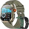 SGDDFIT 2,01'' AMOLED Smartwatch Uomo con Chiamate Bluetooth, 2025 Nuovo Orologio Fitness con 24/7 Monitor Temperatura Corporea Sonno e Cardiofrequenzimetro, SpO2, Orologio Sportivo 3ATM iOS Android (verde)